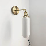 Japanese Brass Pleated Glass Wall Light | 1-Light