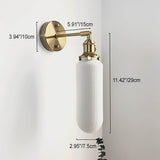 Japanese Brass Pleated Glass Wall Light | 1-Light