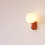 Modern Glass Globe Wall Light | 1-Light