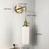 Japanese Brass Pleated Glass Wall Light | 1-Light