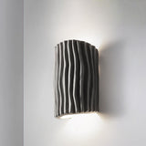 Nordic Textured Half-Cylinder LED Wall Light | 2-Light