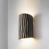 Nordic Textured Half-Cylinder LED Wall Light | 2-Light