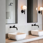 Scandinavian Brass Glass Globe LED Wall Light 1-Light Lasson Living