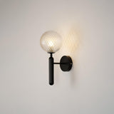 Scandinavian Brass Glass Globe LED Wall Light 1-Light Lasson Living