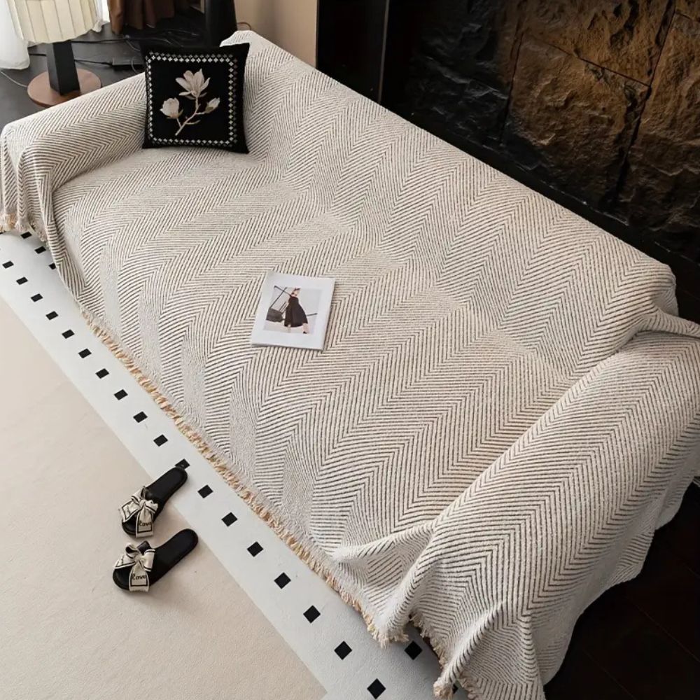 Stripe Herringbone Sofa Cover Lasson Living