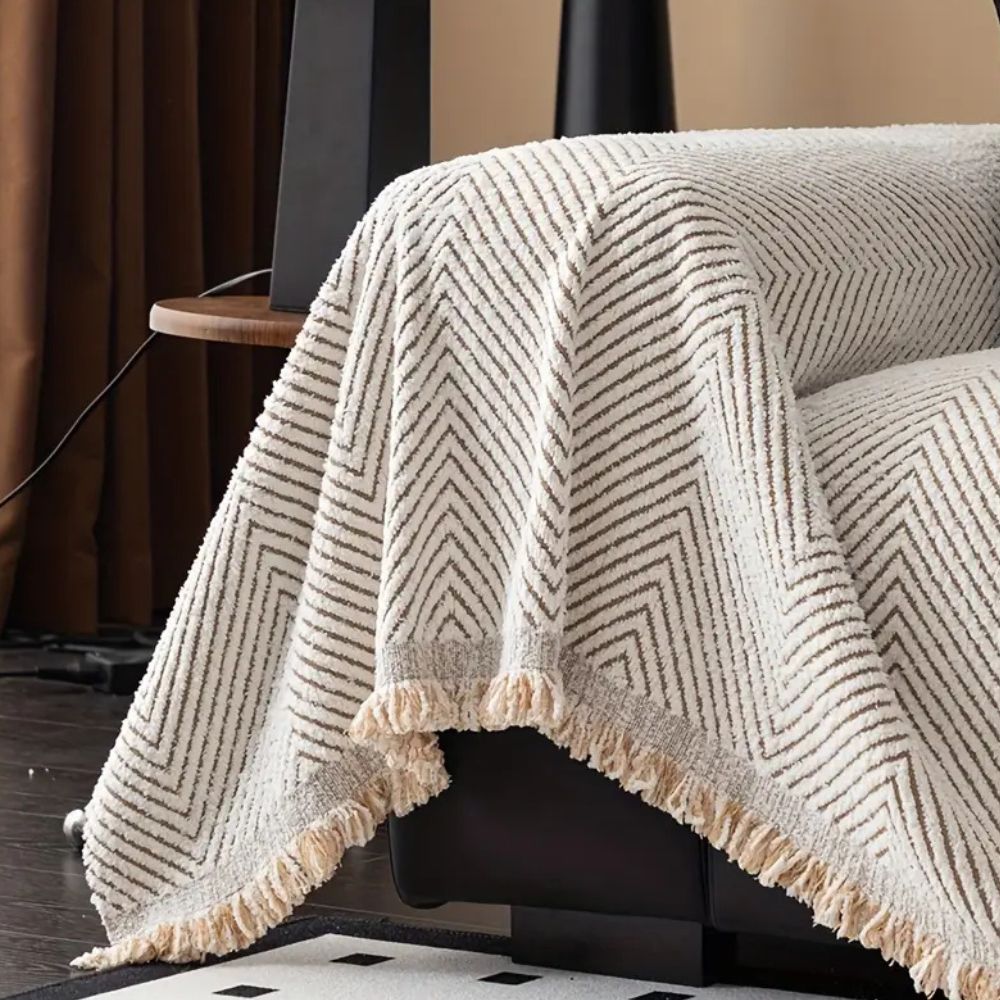Stripe Herringbone Sofa Cover Lasson Living