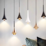 Modern Glass Teardrop LED Pendant Light 1-Light