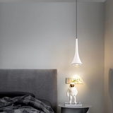 Modern Glass Teardrop LED Pendant Light 1-Light