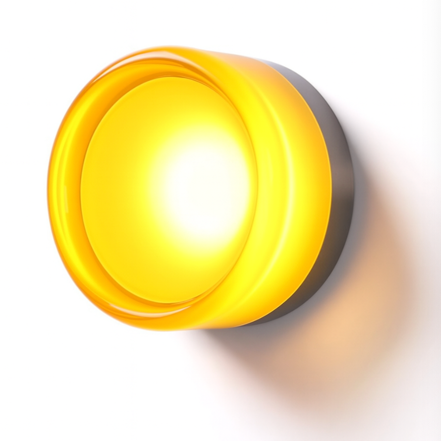 Modern Glass Round Wall Sconce LED 1-Light