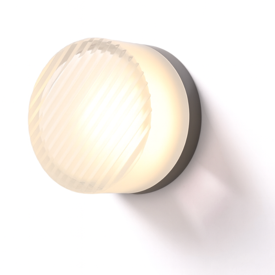 Modern Glass Round Wall Sconce LED 1-Light