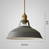 Industrial Colourful Metal Dome Pendant Light LED 1-light
