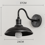Vintage Industrial Iron Bowl Outdoor Wall Light LED 1-Light Lasson Living