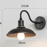 Vintage Industrial Iron Bowl Outdoor Wall Light LED 1-Light Lasson Living