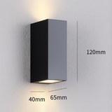Modern Rectangular LED Outdoor Wall Sconce Light 1-light Ip65