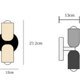 Modern Minimalist Cylinder Wall Sconce LED 2-Light