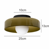 Nordic Glass Olive Disc Wall & Ceiling Light LED 1-light