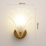 Art Deco Brass Glass Seashell Wall Sconce LED 1-Light