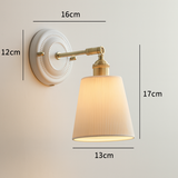 Vintage Japanese Ceramic Brass 1-Light Wall Light