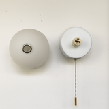 Nordic Minimalist Glass Globe Wall Sconce LED 1-Light with Pull Cord