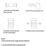 Minimalist Glass Wall Sconce LED 2-Lights