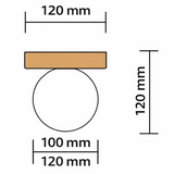 Nordic Glass Globe Wall Sconce LED 1-Light