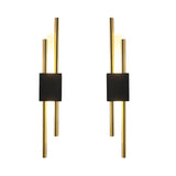 Modern Minimalist Brass Linear Wall Sconce LED 1-Light