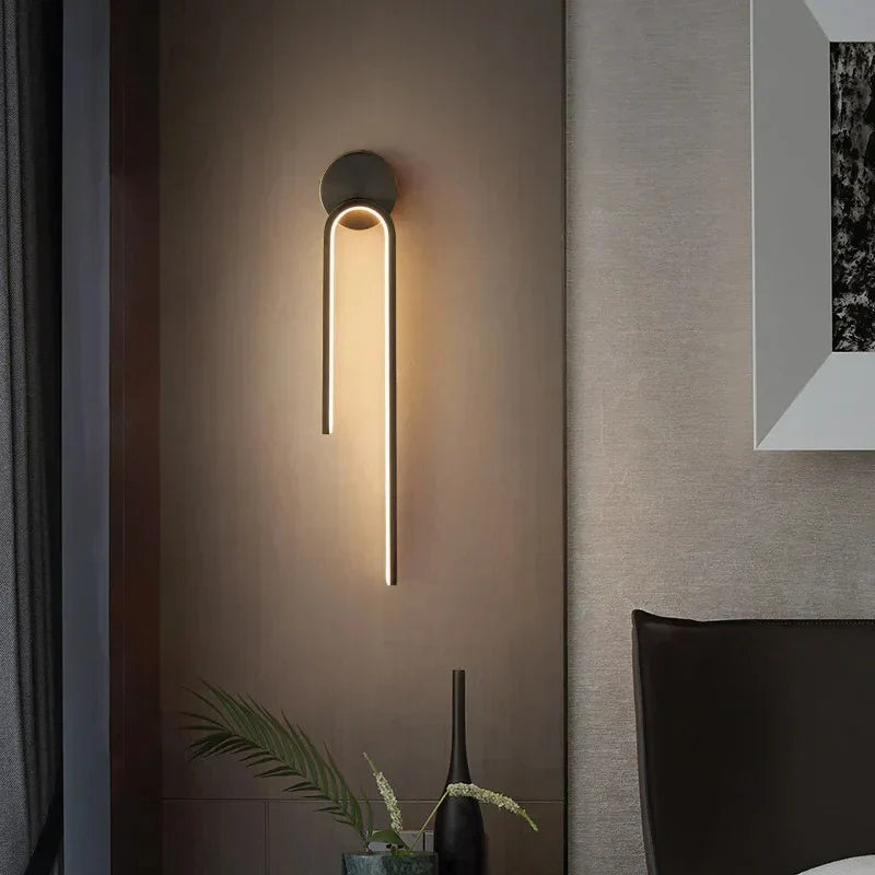 Modern Minimalist Loop LED Wall Sconce 1-Light