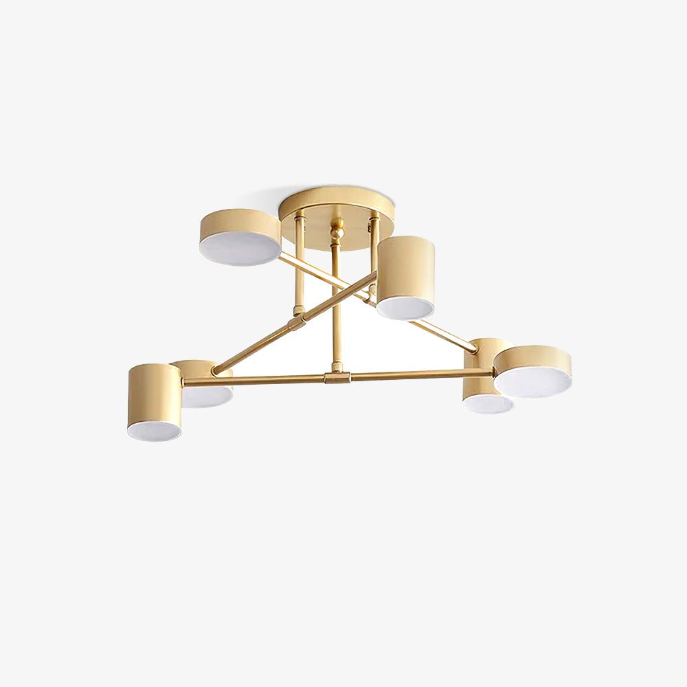 Modern Brass Globe LED Sputnik Ceiling Light 6-Light