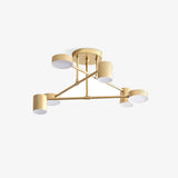 Modern Brass Globe LED Sputnik Ceiling Light 6-Light