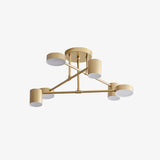 Modern Brass Globe LED Sputnik Ceiling Light 6-Light