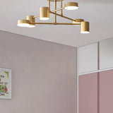 Modern Brass Globe LED Sputnik Ceiling Light 6-Light