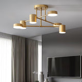 Modern Brass Globe LED Sputnik Ceiling Light 6-Light