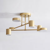 Modern Brass Globe LED Sputnik Ceiling Light 6-Light