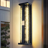 Traditional Rectangular Solar LED Wall Sconce 1-Light