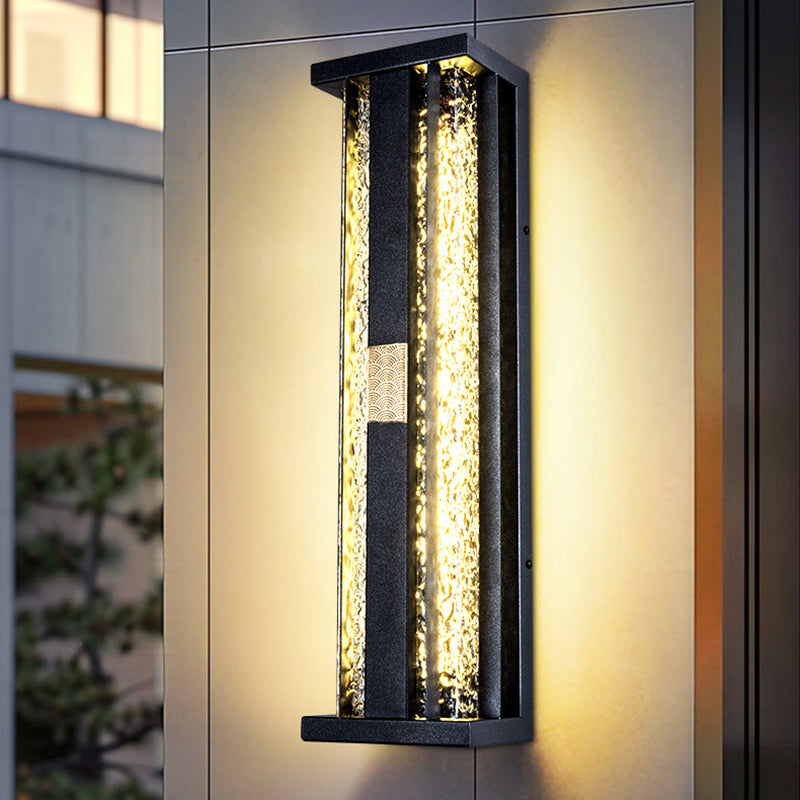 Traditional Rectangular Solar LED Wall Sconce 1-Light