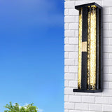Traditional Rectangular Solar LED Wall Sconce 1-Light