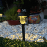 Vintage Cage Solar LED Path Light 1-Light