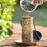 Vintage Cylindrical Solar LED Bird Feeder Pendant Light 1-Light