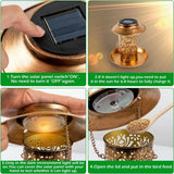 Vintage Cylindrical Solar LED Bird Feeder Pendant Light 1-Light