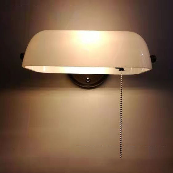 Vintage Glass Half Moon Wall Sconce Lamp 1-Light Lasson Living