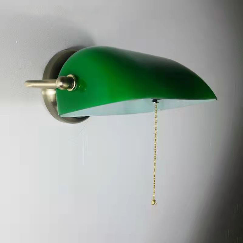 Vintage Glass Half Moon Wall Sconce Lamp 1-Light