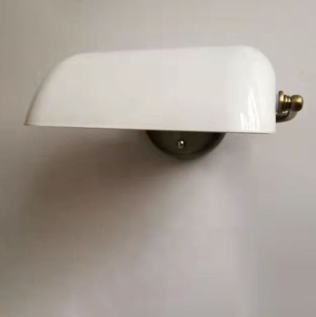 Vintage Glass Half Moon Wall Sconce Lamp 1-Light