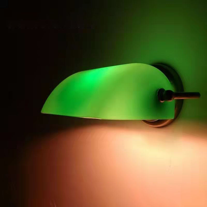 Vintage Glass Half Moon Wall Sconce Lamp 1-Light Lasson Living
