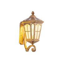 Vintage Solar Glass Lantern Wall Sconce 1-Light