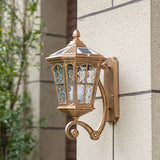 Vintage Solar Glass Lantern Wall Sconce 1-Light