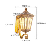 Vintage Solar Glass Lantern Wall Sconce 1-Light