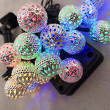 Vintage Solar Globe LED String Lights 10-Light