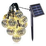 Vintage Solar Globe LED String Lights 10-Light
