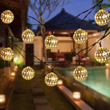 Vintage Solar Globe LED String Lights 10-Light