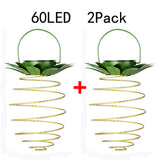 Vintage Solar Pineapple LED Hanging Lantern 1-Light